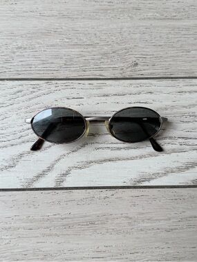 1990s PERSOL SUNNY vintage oval sunglasses silver metal MADE IN ITALY